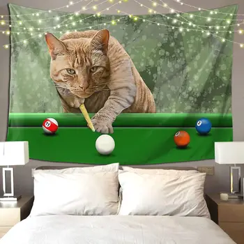 בריכה חתול - 8 בריכת כדור שטיח מצחיק תלייה על קיר אסתטי קישוט הבית שטיחים עבור הסלון חדר השינה במעונות
