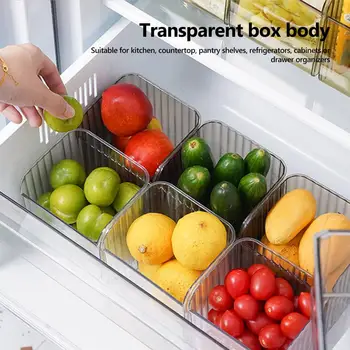 מקרר משקאות ארגונית מקרר תיבת אחסון יעילים למטבח ארגון שקופים בדלת המקרר מזון