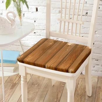 עץ להדפיס את הכיסא, כרית בחזרה כריות רך עמיד הספר כיסאות משטח דקורטיבי בסלון מרפסת חדר השינה בחוץ עיצוב הבית